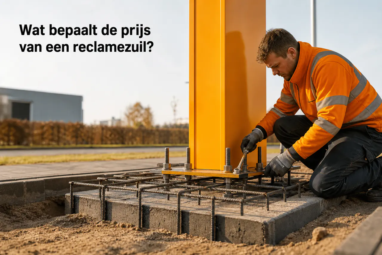 Maatwerk reclamezuil voor een bedrijfslocatie