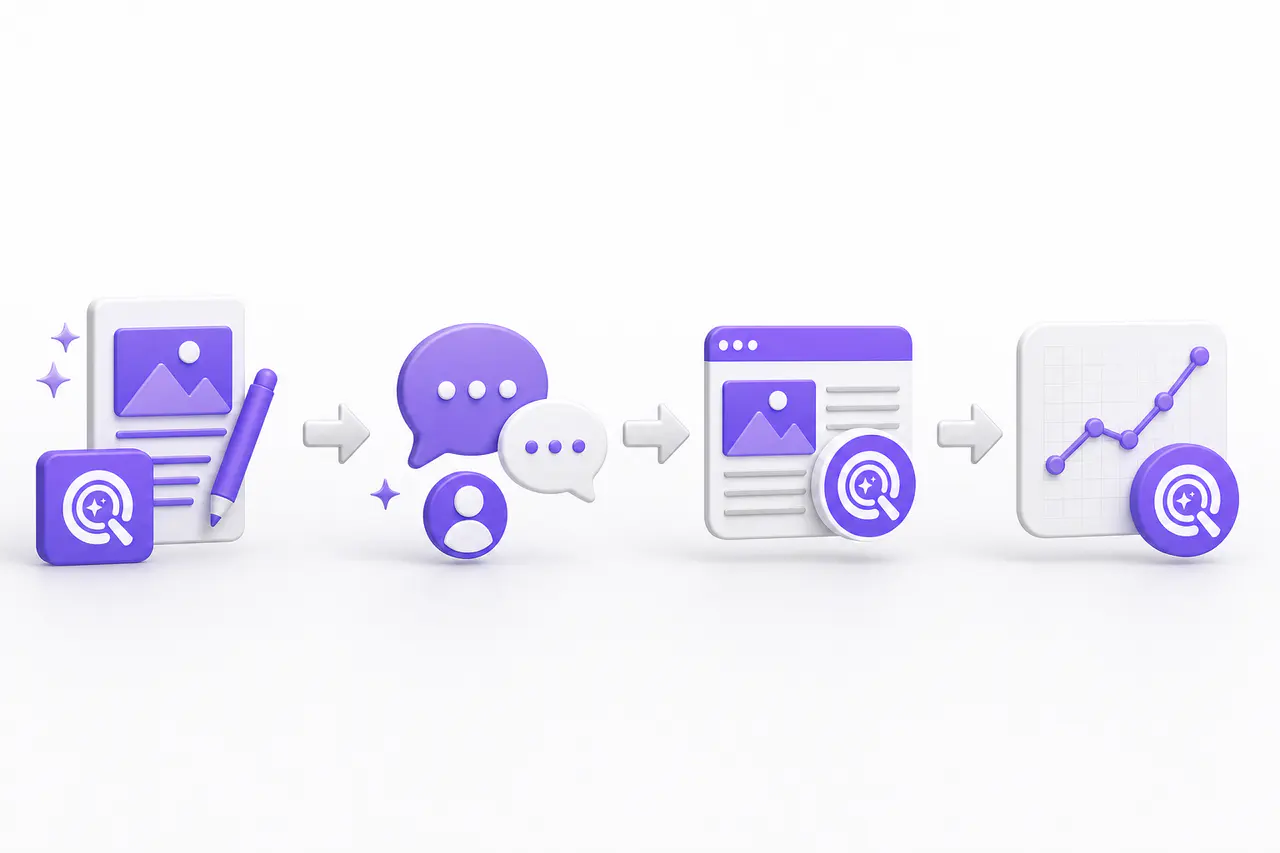 Vier stappen in linkbuilding van content en outreach naar plaatsing en resultaat